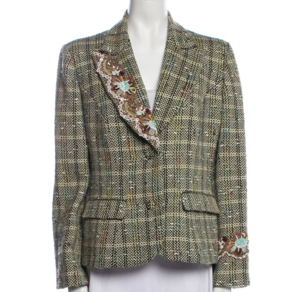 Paule Vasseur Embroidered Blazer US Size 8 - Picture 1 of 8